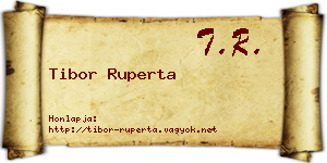 Tibor Ruperta névjegykártya